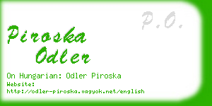 piroska odler business card